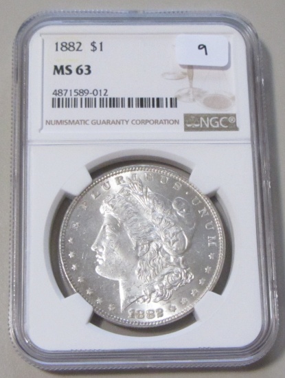 $1 1882 MORGAN NGC 63