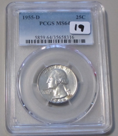 1955 D PCGS MS 64 QUARTER