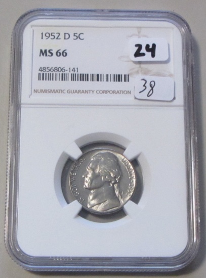 1952 D NGC MS 66 NICKEL