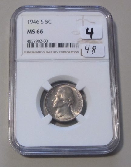 1946 S NGC MS 66 NICKEL