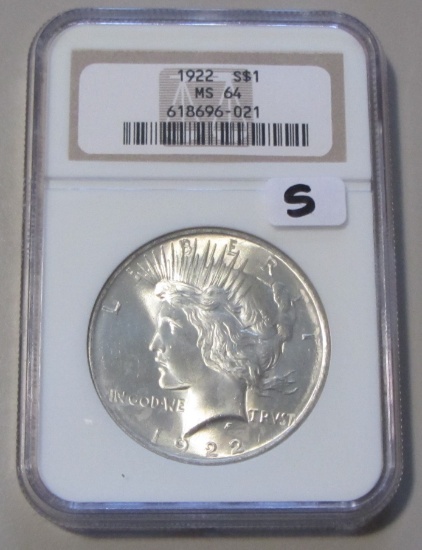 $1 1922  NGC MS 64 PEACE DOLLAR