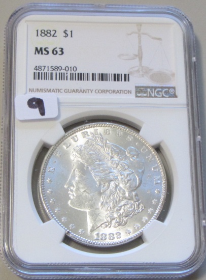 $1 1882 MORGAN NGC 63