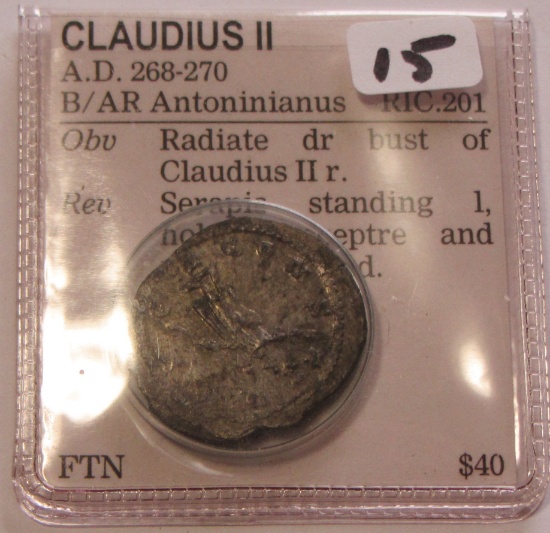 ANCIENT CLAUDIUS 11 SILVER 268 AD