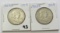 Lot of 2 - 1957-D & 1958-D  Franklin Half Dollar