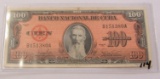 1959 Cuba $100 Banknote AU