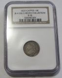 1837 CAPPED BUST DIME NGC FINE EX REIVER COLLECTION JR-4