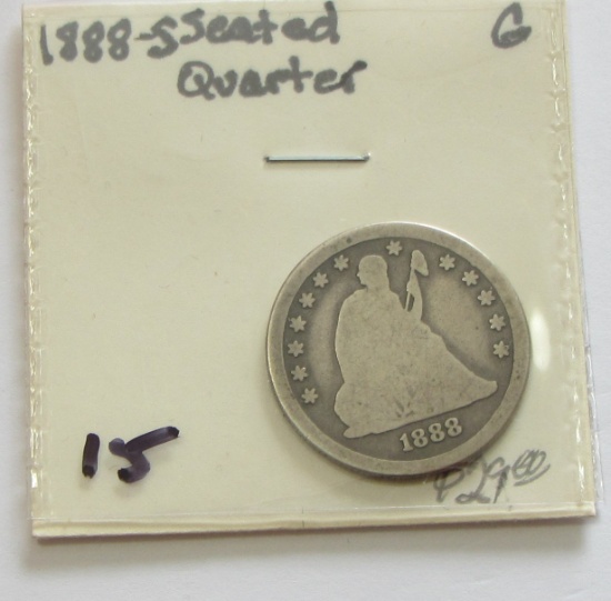 1888-S SEATED QUARTER