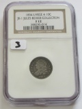 1834 BUST DIME LARGE 4 JR-1 JULES REIVER COLLECTION NGC F12