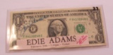 $1 EDIE ADAMS AUTOGRAPH NOTE