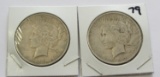 1923 AND 1922 $1 PEACE