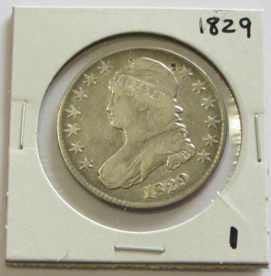 1829 CAPPED BUST HALF DOLLAR