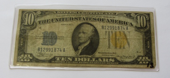 $10 NORTH AFRICA SILVER CERTIFICATE 1934