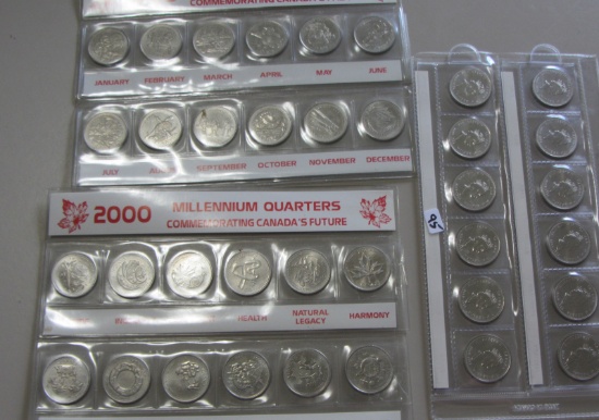 1992, 1999 & 2000 Canada Quarter Sets Sealed in Holder