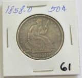 1858-O Seated Liberty Half Dollar