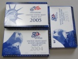 Lot of 3 - 2003, 2004 & 2005 State Quarter Proof Set - 15 Coins