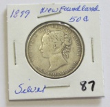 1899 New Found land Silver 50 Cent