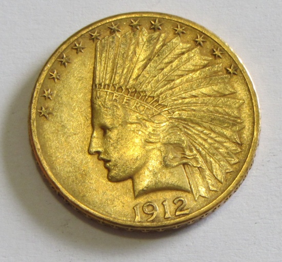 $10 1912-S GOLD INDIAN HEAD EAGLE