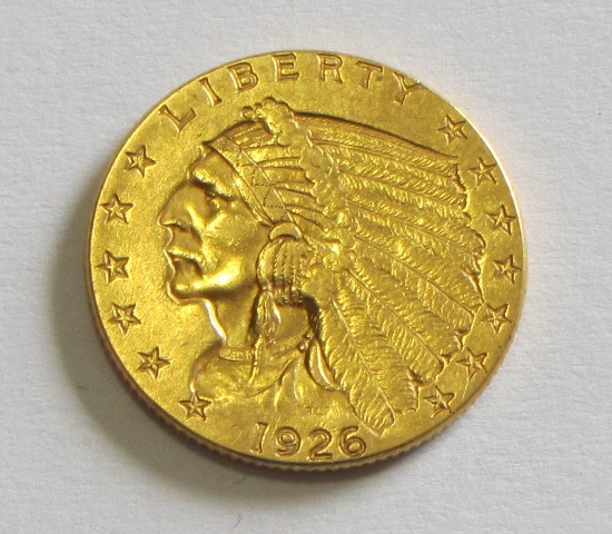 $2.5 GOLD 1926 STUNNING INDIAN QUARTER EAGLE