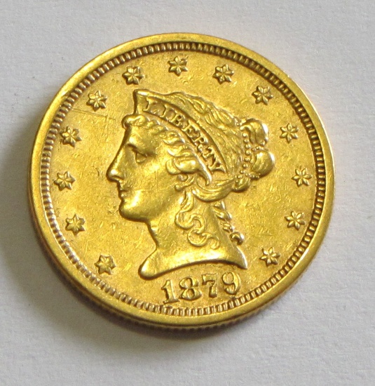 $2.5 1879-S GOLD QUARTER EAGLE