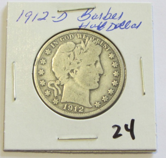 1912-D Barber Half Dollar G+ 