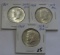 Lot of 3 - 1964 Kennedy Silver Half Dollar BU