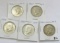 Lot of 5 -  1965, 1966, 1967, 1968D & 1969D Kennedy 40% Silver Kennedy Half