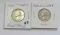 Lot of 2 - 1964 Reverse Toning & 1964-D Washington Silver Quarters BU