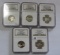 Lot of 5 - State Quarters Graded by NGC PF 69 Ultra Cameo