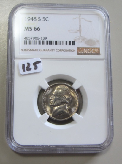 1948-S NICKEL NGC 66