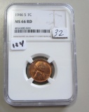 1946-S WHEAT CENT NGC 66