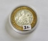 1996 Caesars Palace .999 Silver $10 Casino Gaming Token - Limited Edition