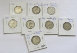 Lot of 8 - 1939, 1940, 1942, 1943, 1944, 1948, 1951 HR & 1960 Canada Silver