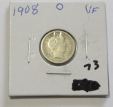 1908-O BARBER DIME