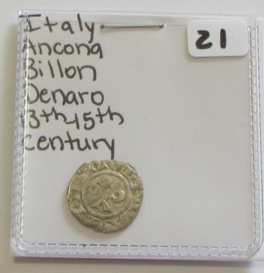 SILVER ITALY DENARO 13TH CENTURY