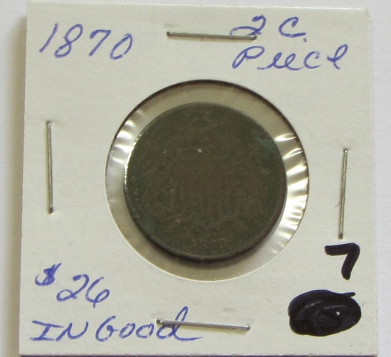 1870 2 CENT PIECE