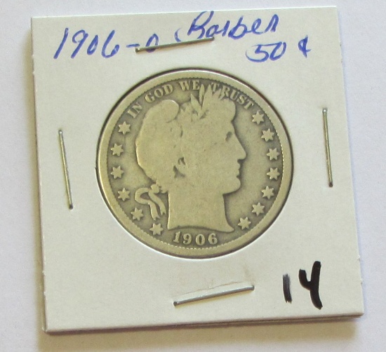 1906-O Barber Half Dollar