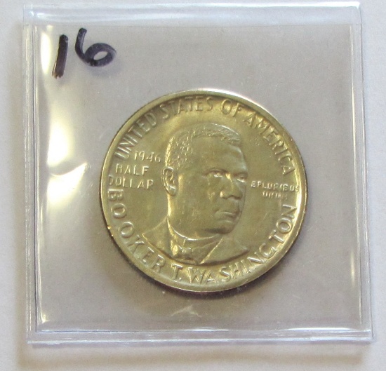 1946 Booker T Washington Commemorative Silver Half Dollar BU