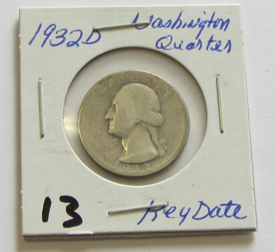 1932-D Washington Quarter - Key Date