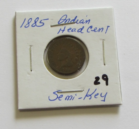 1885 Indian head Cent - Semi Key Date