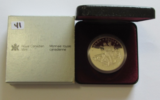 1990 Canadian Silver Proof Dollar - 300th Anniv. of Henry Kelsey's Explorat