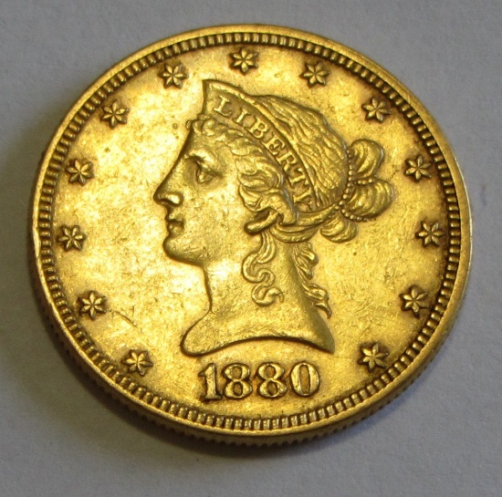 $10 GOLD 1880 EAGLE