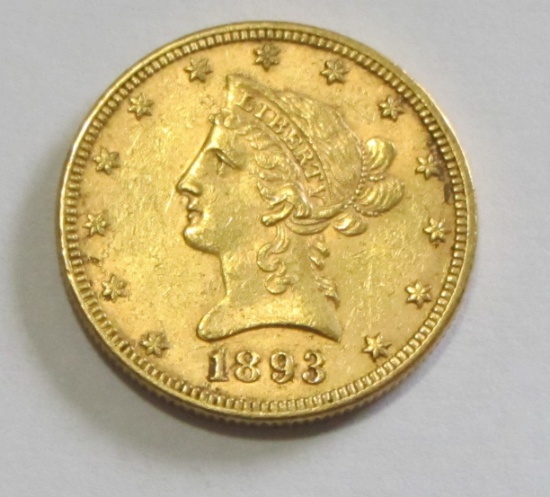 $10 1893 GOLD EAGLE HIGH GRADE