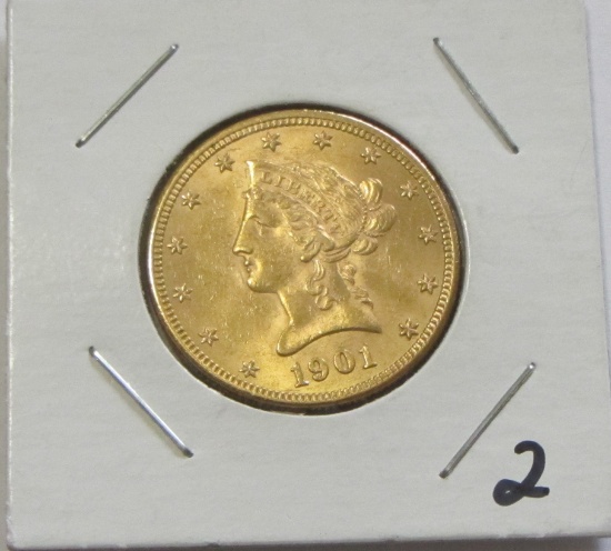 HIGH GRADE $10 GOLD 1901 LIBERTY HEAD