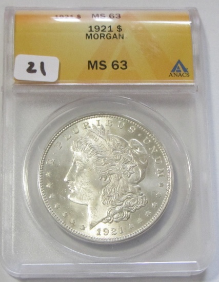 $1 1921 MORGAN MS 63 ANACS