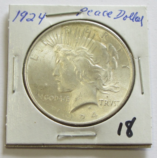 1924 Peace Dollar 