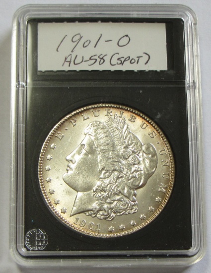 $1 1901-O MORGAN LABELED AU