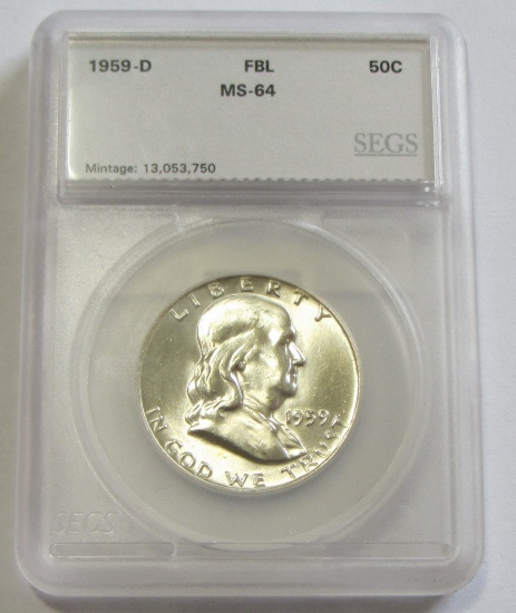 1959-D FRANKLIN SEGS HOLDER FBL