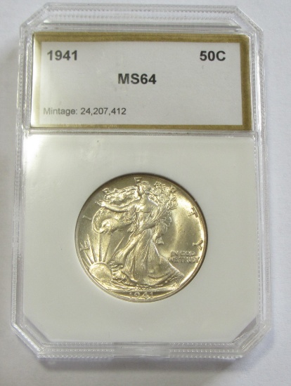 1941 WALKING LIBERTY HALF PCI