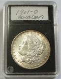 $1 1901-O MORGAN LABELED AU