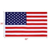 LARGE 3 BY 5 FOOT AMERICAN FLAG MADE OF FABRIC